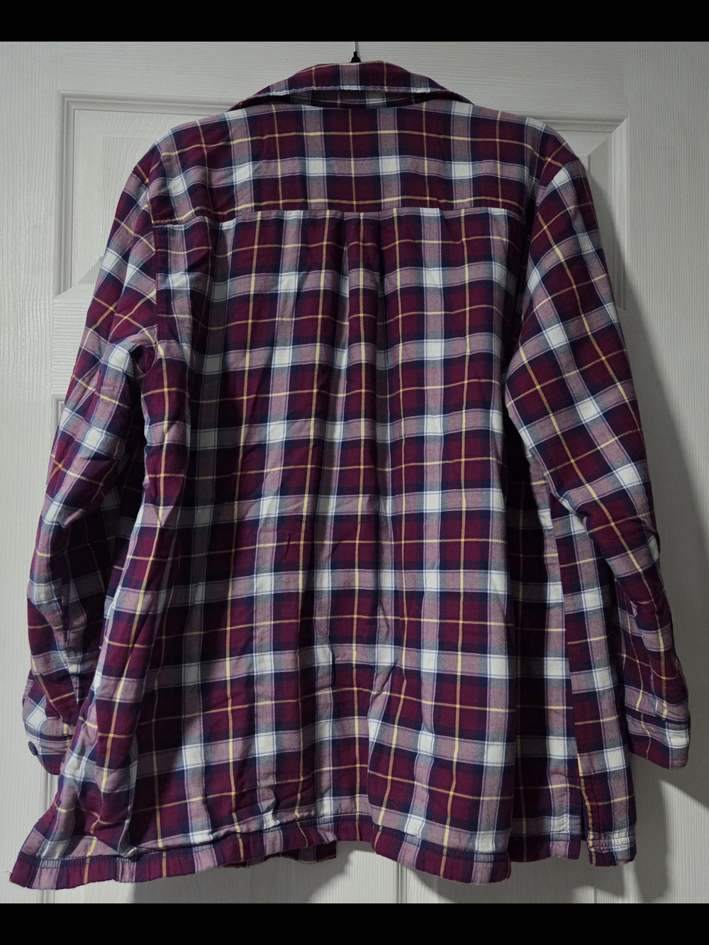 L.L. Bean Purple & Navy Flannel Fleece Jacket - Picture 4 of 5